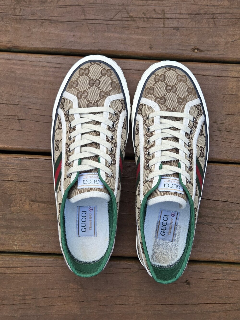 GUCCI 1977 Canvas Sneaker (Men's Size 8/Fits Like a US Size 9) - Worn Once - Picture 11 of 16